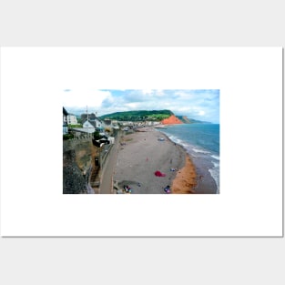 Sidmouth Beach Jurassic Coast Devon England Posters and Art